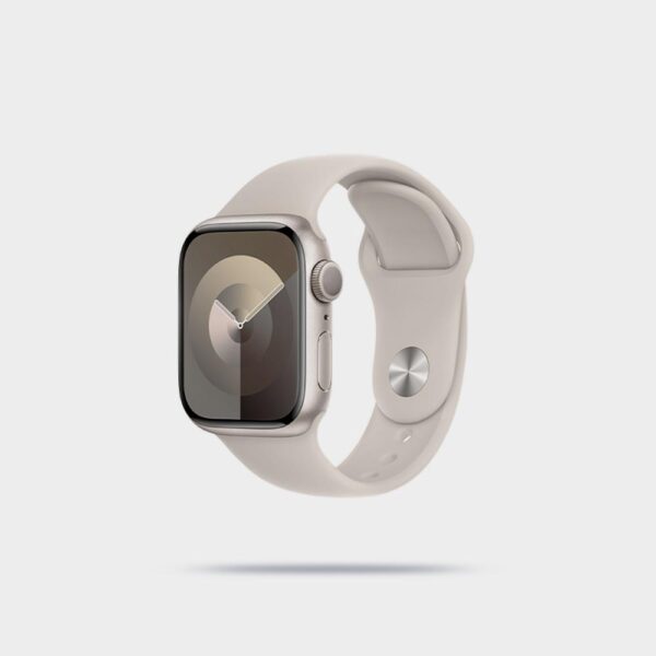 Apple Watch Series 9 GPS + Cellular 45mm Steel Case with Clay Sport Band